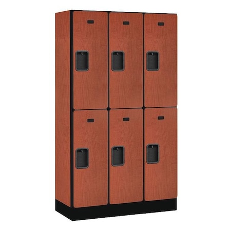 Salsbury Industries Wardrobe Locker, 36Wx64Hx15"D, 2Tier, Chrry 32355CHE