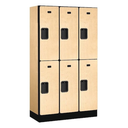 Salsbury Industries Wardrobe Locker, 36Wx64Hx15"D, 2Tier, Maple 32355MAP