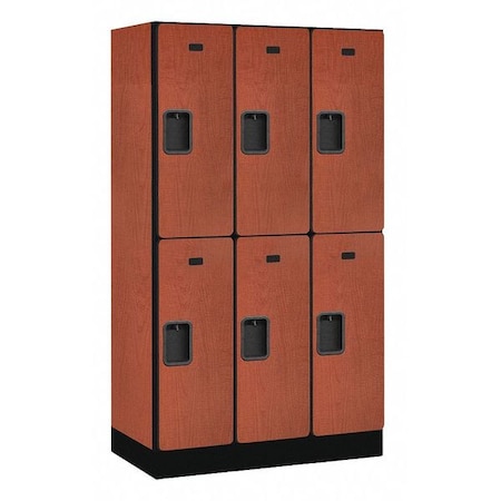 Salsbury Industries Wardrobe Locker, 36Wx64Hx18"D, 2Tier, Chrry 32358CHE