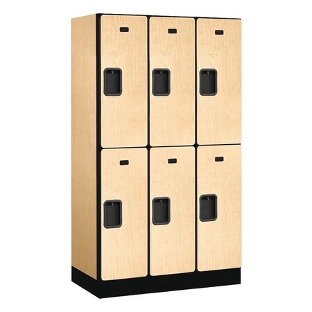 Salsbury Industries Wardrobe Locker, 36Wx64Hx18"D, 2Tier, Maple 32358MAP
