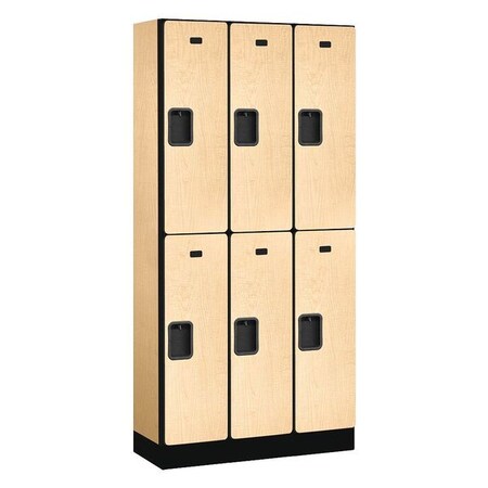 Salsbury Industries Wardrobe Locker, 36Wx76Hx15"D, 2Tier, Maple 32365MAP