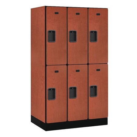 Salsbury Industries Wardrobe Locker, 36Wx64Hx21"D, 2Tier, Chrry 32351CHE
