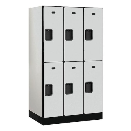 Salsbury Industries Wardrobe Locker, 36Wx64Hx21"D, 2Tier, Gray 32351GRY