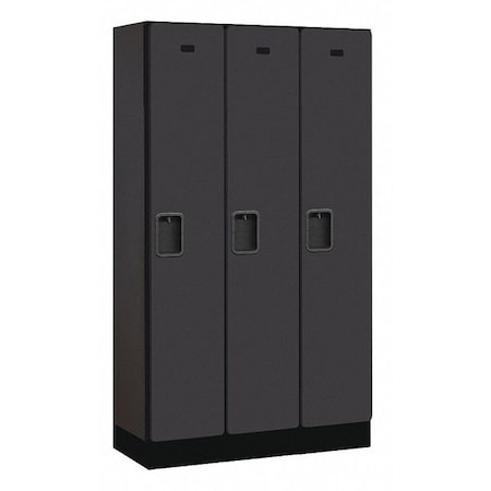 Salsbury Industries Wardrobe Locker, 36Wx64Hx15"D, 1Tier, Black 31355BLK