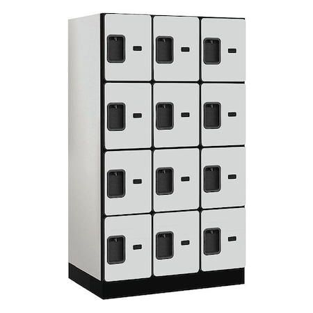 Salsbury Industries Wardrobe Locker, 36Wx64Hx21"D, 4Tier, Gray 34351GRY