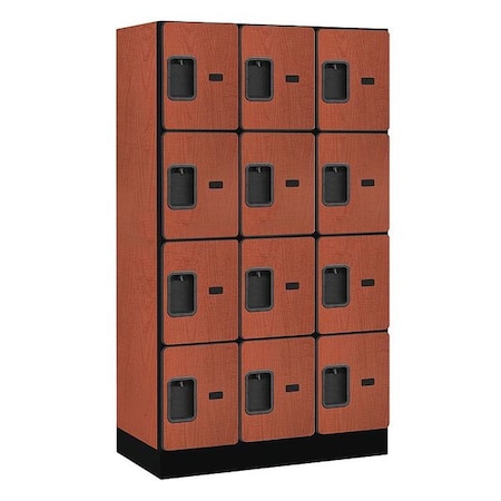 Salsbury Industries Wardrobe Locker, 36Wx64Hx18"D, 4Tier, Chrry 34358CHE
