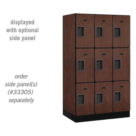 Salsbury Industries Wardrobe Locker, 36Wx64Hx21"D, 3Tier, Mhgny 33351MAH