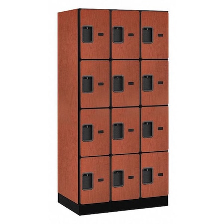 Salsbury Industries Wardrobe Locker, 36Wx76Hx21"D, 4Tier, Chrry 34361CHE