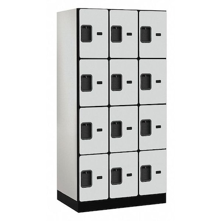 Salsbury Industries Wardrobe Locker, 36Wx76Hx21"D, 4Tier, Gray 34361GRY