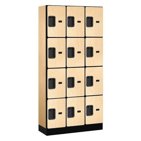 Salsbury Industries Wardrobe Locker, 36Wx76Hx15"D, 4Tier, Maple 34365MAP