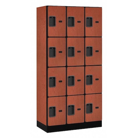 Salsbury Industries Wardrobe Locker, 36Wx76Hx18"D, 4Tier, Chrry 34368CHE
