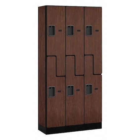 Salsbury Industries Wardrobe Locker, 36Wx76Hx15"D, 2Tier, Mhgny 37365MAH