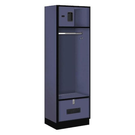 Salsbury Industries Open Access Locker, 24Wx76Hx18"D, Blue 30018BLU