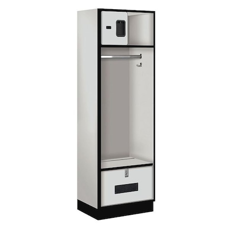 Salsbury Industries Open Access Locker, 24Wx76Hx18"D, Gray 30018GRY