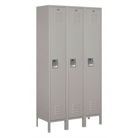 Salsbury Industries Wardrobe Locker, 45Wx78Hx15"D, 1Tier, Gray 51365GY-U