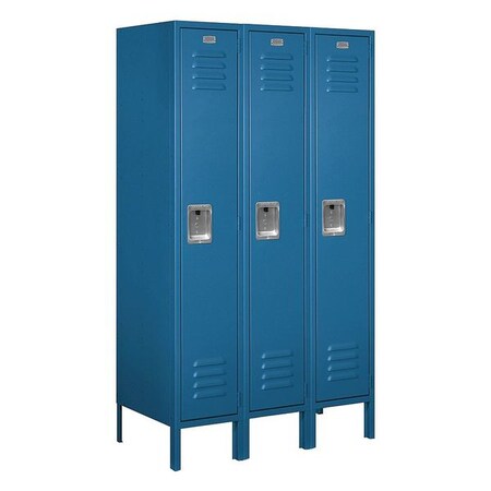 Salsbury Industries Wardrobe Locker, 36Wx78Hx18"D, 1Tier, Blue 61358BL-U