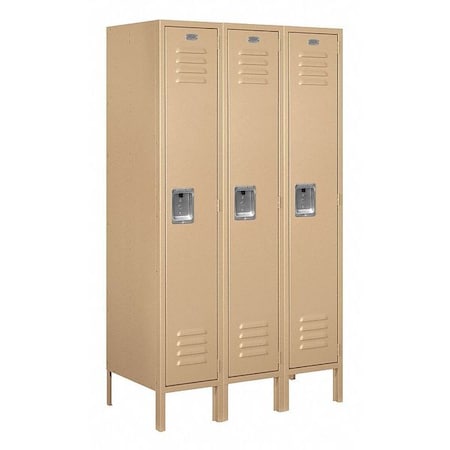 Salsbury Industries Wardrobe Locker, 36Wx78Hx18"D, 1Tier, Tan 61358TN-U