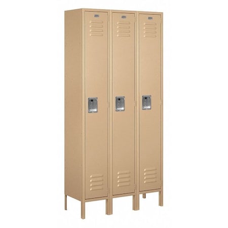 Salsbury Industries Wardrobe Locker, 36Wx78Hx12"D, 1Tier, Tan 61362TN-U