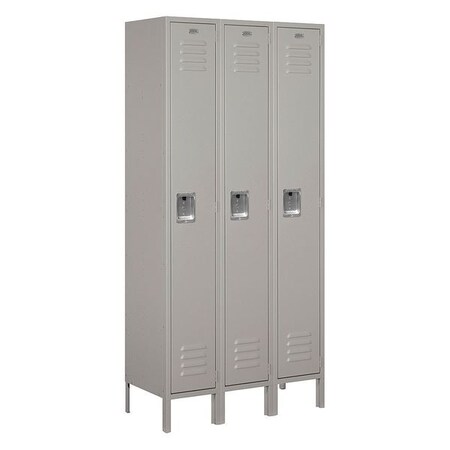 Salsbury Industries Wardrobe Locker, 36Wx78Hx15"D, 1Tier, Gray 61365GY-U