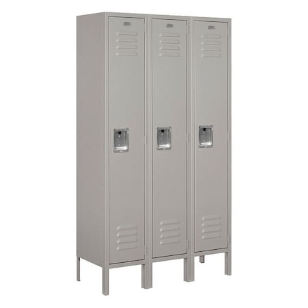Salsbury Industries Wardrobe Locker, 36Wx78Hx12"D, 1Tier, Gray 61352GY-U