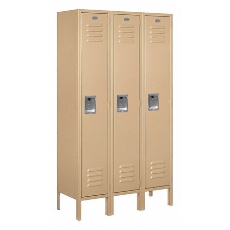 Salsbury Industries Wardrobe Locker, 36Wx78Hx12"D, 1Tier, Tan 61352TN-U