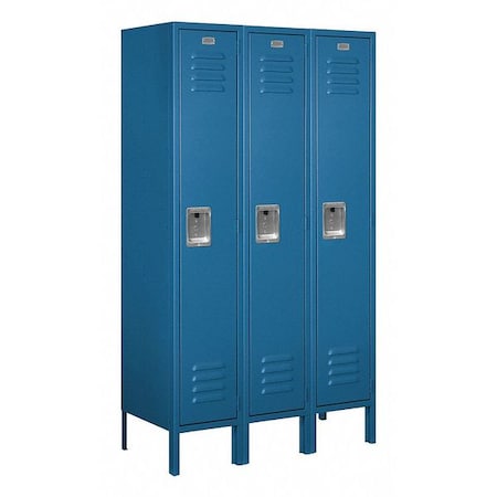 Salsbury Industries Wardrobe Locker, 36Wx78Hx15"D, 1Tier, Blue 61355BL-U