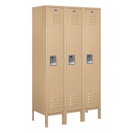 Salsbury Industries Wardrobe Locker, 36Wx78Hx15"D, 1Tier, Tan 61355TN-U