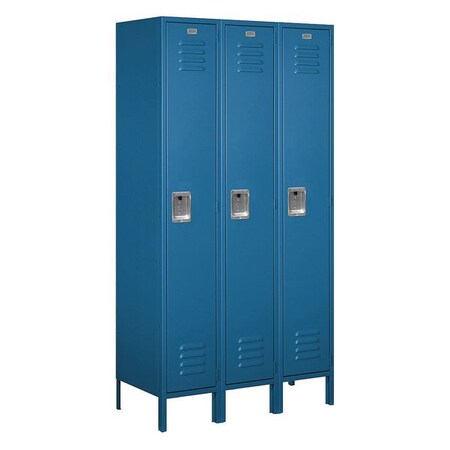 Salsbury Industries Wardrobe Locker, 45Wx78Hx18"D, 1Tier, Blue 51368BL-U