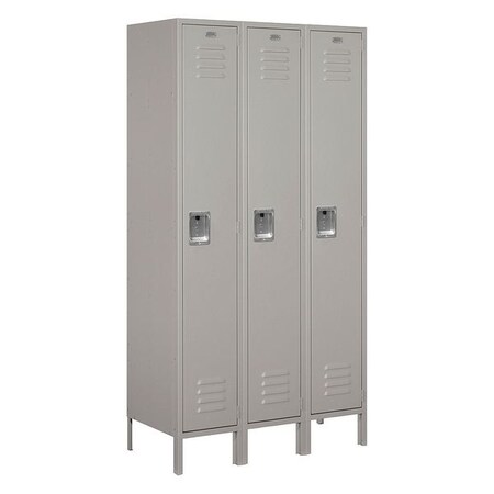 Salsbury Industries Wardrobe Locker, 45Wx78Hx18"D, 1Tier, Gray 51368GY-U
