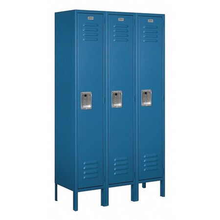 Salsbury Industries Wardrobe Locker, 36Wx78Hx12"D, 1Tier, Blue 61352BL-U