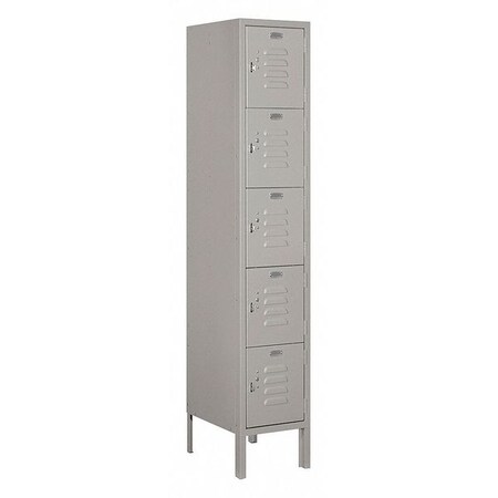 Salsbury Industries Box Locker, 12Wx78Hx15"D, 5Tier, Gray 65155GY-A