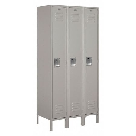 Salsbury Industries Wardrobe Locker, 36Wx78Hx18"D, 1Tier, Gray 61368GY-U