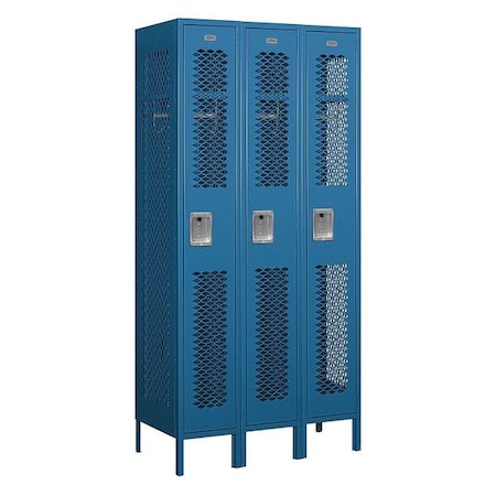 Salsbury Industries Wardrobe Locker, 36Wx78Hx18"D, 1Tier, Blue 71368BL-U