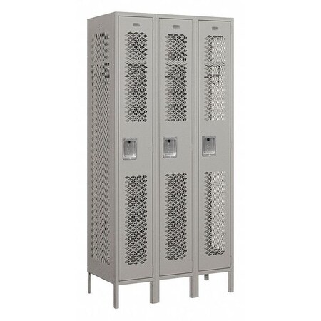 Salsbury Industries Wardrobe Locker, 36Wx78Hx18"D, 1Tier, Gray 71368GY-U