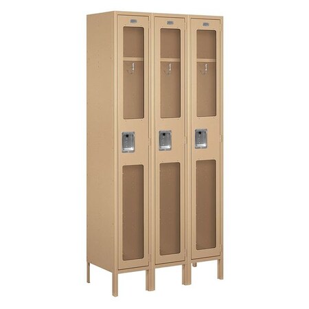 Salsbury Industries Wardrobe Locker, 36Wx78Hx15"D, 1Tier, Tan S-61365TN-U
