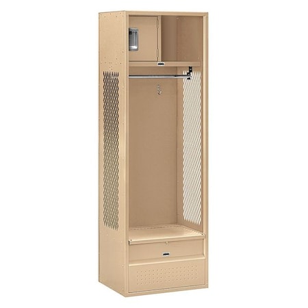 Salsbury Industries Open Access Locker, 24Wx72Hx18"D, Tan 70018TN-U