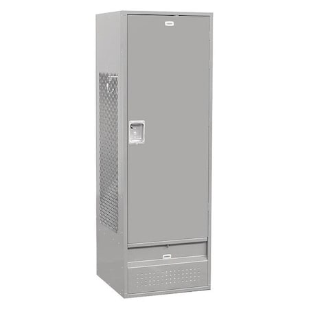Salsbury Industries Gear Locker, 24Wx72Hx24"D, Solid Door, Gray 71024GY-U