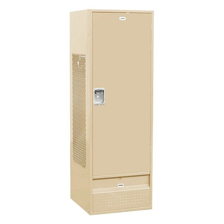 Salsbury Industries Gear Locker, 24Wx72Hx24"D, Solid Door, Tan 71024TN-U
