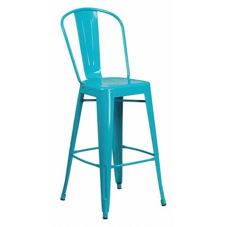 Flash Furniture Teal Metal Outdoor Stool, 30" ET-3534-30-CB-GG