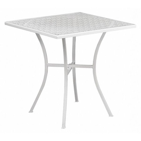Flash Furniture 28" Square White Steel Patio Table - Event Table CO-5-WH-GG