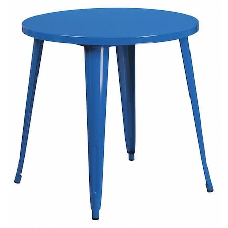 Flash Furniture Round 30" W, 30" L, 29.5" H, Metal Top, Blue CH-51090-29-BL-GG