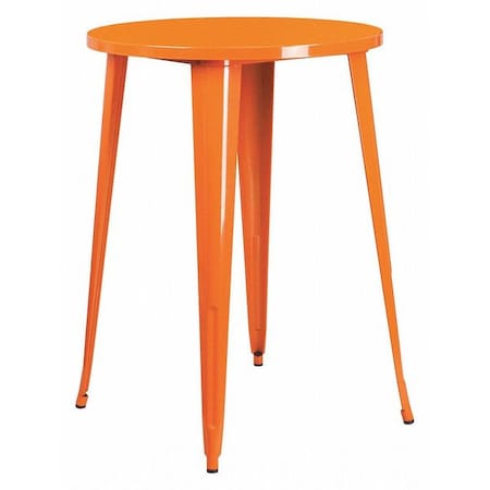 Flash Furniture Round 30" L, 30" W, 41" H, Metal Top, Orange CH-51090-40-OR-GG