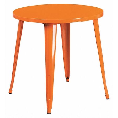 Flash Furniture Round 30" W, 30" L, 29.5" H, Metal Top, Orange CH-51090-29-OR-GG
