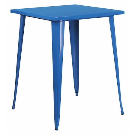 Flash Furniture Square 33.25" L, 33.25" W, 40.75" H, Metal Top, Blue CH-51040-40-BL-GG