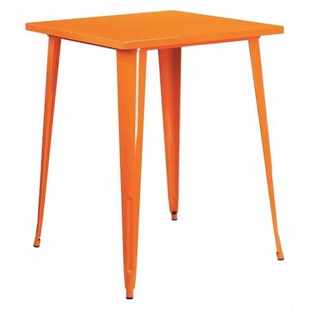 Flash Furniture Square 33.25" L, 33.25" W, 40.75" H, Metal Top, Orange CH-51040-40-OR-GG