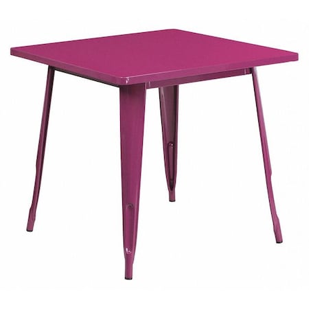 Flash Furniture Purple Metal Table, 31.5SQ ET-CT002-1-PUR-GG