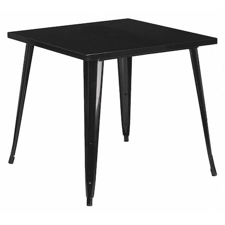 Flash Furniture Square 31.75" W, 31.75" L, 29.5" H, Metal Top, Black CH-51040-29-BK-GG