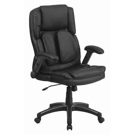 Flash Furniture Contemporary Chair Black High Back Exec Chair, Adjustable Arms, 19-3/4" to 22-1/2" Height, Metal BT-90275H-GG