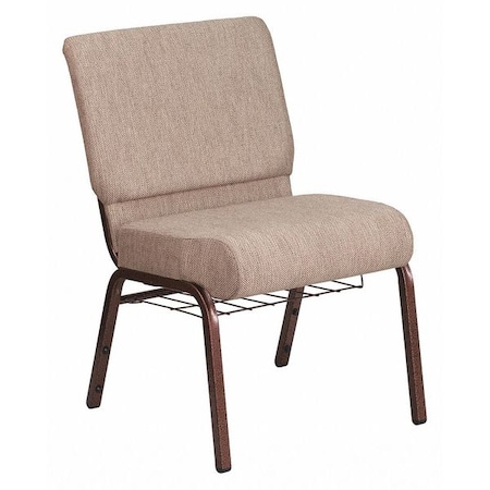Flash Furniture Hercules Church Chair, 21-1/4 in W 25" L 33" H, Fabric Seat FD-CH0221-4-CV-BGE1-BAS-GG