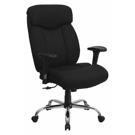 Flash Furniture Hercules Office Chair, Black Back, 29 in W 29" L 45-1/2" H, Adjustable Padded, Fabric Seat GO-1235-BK-FAB-A-GG
